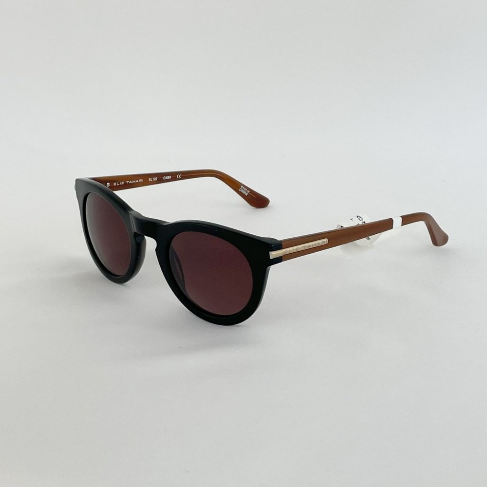 Elie Tahari Black & Brown Cat Eye Sunglasses MSRP $158